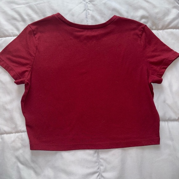 Wild Fable Burgundy Crop Top Size Large - Picture 2 of 3